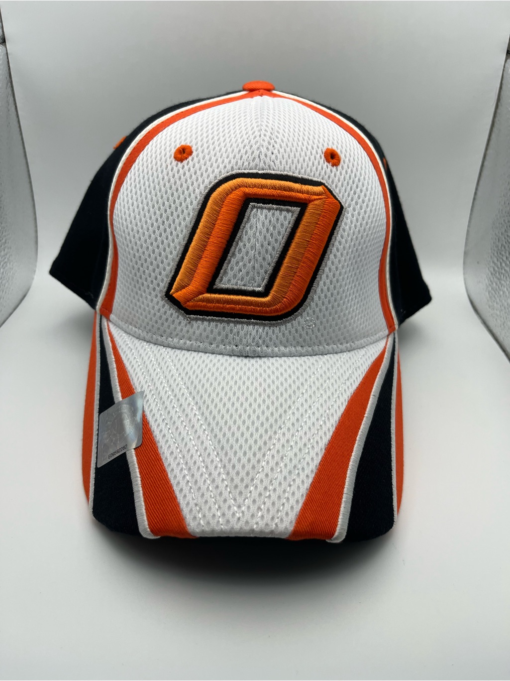Top Of The World Black And White Cap With Orange Cowboys Hat